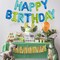 Blue Green Happy Birthday Balloons Banner 16 Inch Mylar Foil Letters Birthday Sign Bunting Reusable for Girls Boys Kids & Adults Birthday Decorations and Party Supplies